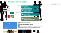Desktop Screenshot of befashionvictim.com